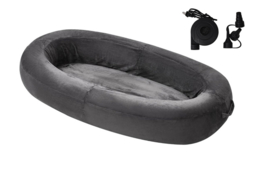 Velvet Inflatable Adult Human Pet Bed - Soft Plush Lounge Mattress, 175cm x 110cm - thumbnail 5