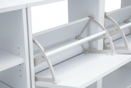 Modern Flip Down Wood Shoe Cabinet with 4 Drawers - thumbnail 8