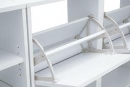 Modern Flip Down Wood Shoe Cabinet with 4 Drawers - thumbnail 4