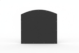 Black Industrial Arch Wall Mirror with Metal Frame - thumbnail 8