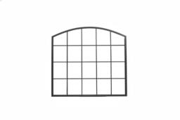Black Industrial Arch Wall Mirror with Metal Frame