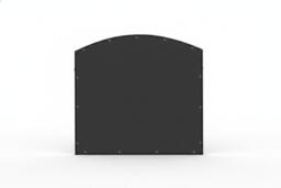 Black Industrial Arch Wall Mirror with Metal Frame - thumbnail 4