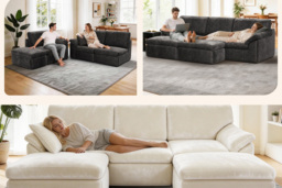 Spacious 5-Seater U-Shaped Modular Cloud Sofa with Deep Cushions - thumbnail 3