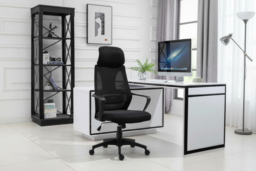 Vinsetto Ergonomic Mesh Office Chair - Adjustable Height Black Desk Chair - thumbnail 6