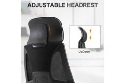 Vinsetto Ergonomic Mesh Office Chair - Adjustable Height Black Desk Chair - thumbnail 7