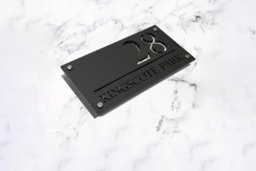 Deluxe Laser Cut Door Plaque - Modern Mirror Finish Custom House Sign (15x29cm, 9 Styles) - thumbnail 4