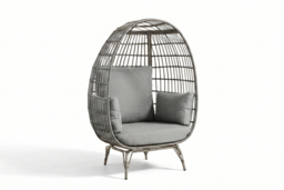 Rattan Egg Chair with Cushions for Indoor or Outdoor Relaxation - thumbnail 7