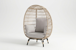 Rattan Egg Chair with Cushions for Indoor or Outdoor Relaxation - thumbnail 8