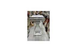 Large Mirrored Crystal End Table - Contemporary Italian Glass Side Table, Sparkly Living Room Furniture, 40x60cm - thumbnail 1