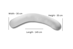 Absolute Full Body Support Pillow - Hypoallergenic Cotton, Removable Cover, 4 Colour Options - thumbnail 8