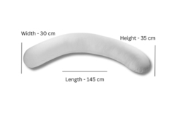 Absolute Full Body Support Pillow - Hypoallergenic Cotton, Removable Cover, 4 Colour Options - thumbnail 4