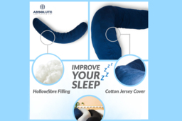 Absolute Full Body Support Pillow - Hypoallergenic Cotton, Removable Cover, 4 Colour Options - thumbnail 3