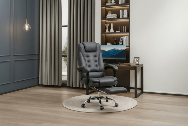 Vinsetto Microfibre Reclining Massage Sofa Chair - Heated, Modern 1-Seater Recliner - image 1