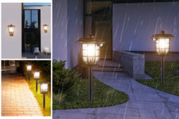 Solar LED Path Lights - Weatherproof Outdoor Wall & Landscape Lighting, Dual Charging - thumbnail 3