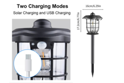 Solar LED Path Lights - Weatherproof Outdoor Wall & Landscape Lighting, Dual Charging - thumbnail 8