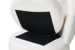 Chic Upholstered Swivel Chair - White Fleece Design - thumbnail 7