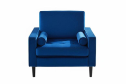 Mid-Century Single Sofa Armchair - Sleek Comfort and Style in Blue - thumbnail 5