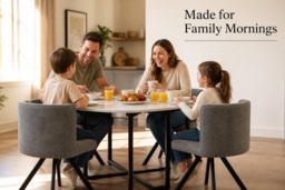 Marble-Effect Dining Table Set with 4 Chairs - thumbnail 4