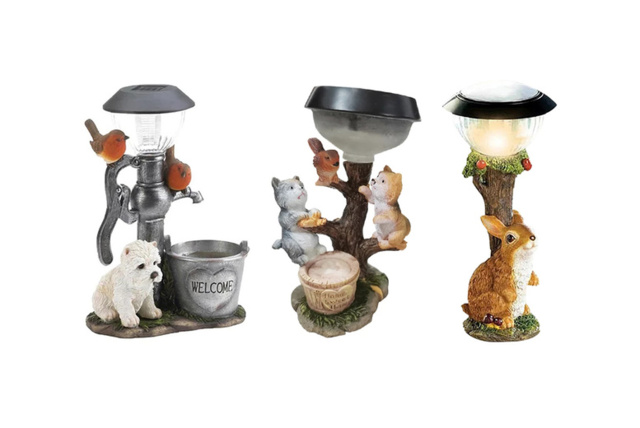 Solar LED Animal Garden Lights - Waterproof Outdoor Pathway Ornaments (Rabbit, Dog, Cat) - Solar Powered - image 1