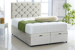 Chesterfield Divan Bed with Headboard - 8 Colours & 6 Sizes! - thumbnail 2