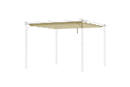 3x3m Weather-Resistant Polyester Pergola Canopy Replacement - Retractable Roof Cover for Outsunny Garden Gazebos - thumbnail 6