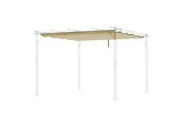 3x3m Weather-Resistant Polyester Pergola Canopy Replacement - Retractable Roof Cover for Outsunny Garden Gazebos - thumbnail 2