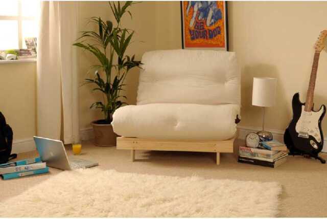 PRICE DROP! Luxury Deep-Filled Fabric Sofa Bed - Modern Pine Frame Futon, Space-Saving Convertible, Multiple Sizes & Colours - image 1