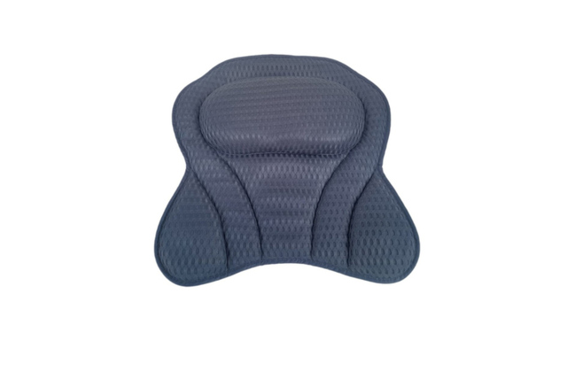 4D Ergonomic Mesh Bath Pillow - Quick-Dry, Breathable Support for Neck & Back - White or Grey - image 1