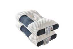 Soft Cotton Orthopaedic Massage Neck Pillow - Ergonomic Adjustable Support for Sleep, Travel & Relaxation