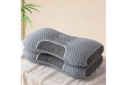 Soft Cotton Orthopaedic Massage Neck Pillow - Ergonomic Adjustable Support for Sleep, Travel & Relaxation - thumbnail 8
