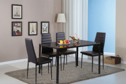 Rectangular Tempered Glass Dining Table - Black - thumbnail 6