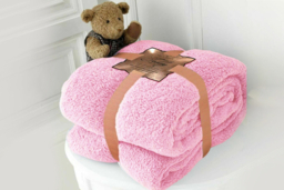 Teddy Bear Fleece Throw Blanket - Ultra-Soft Polyester, Double or King Size, Machine Washable - thumbnail 7