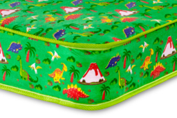 PRICE DROP! Kids' Dinosaur Print Deep Filled Spring Mattress - thumbnail 3