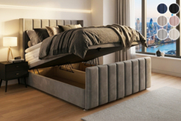 PRICE DROP! Gio Wing Ottoman Storage Divan with Premium Memory Sprung Mattress - thumbnail 2