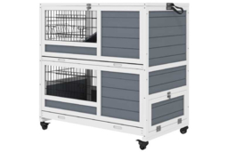 Indoor Rabbit Hutch & Small Pet Cage - Easy Clean, Chew-Resistant, Multi-Level Portable Home for Rabbits, Guinea Pigs & Small Animals - thumbnail 5