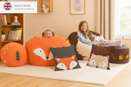 Playful Animal-Themed Beanbag Bundles for Kids - Hedgehog & Fox Designs - thumbnail 2