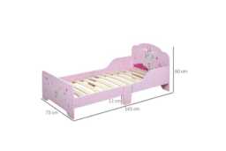 Ottoman Divan Bed with Storage Base - Pink MDF Castle, Single - thumbnail 3