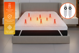 4-Inch Luxury Heated Mattress Topper - Dual Remote Temperature Control - thumbnail 2