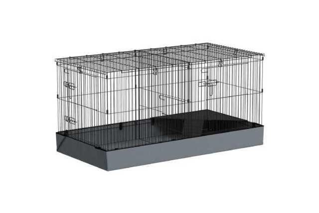 2-in-1 Guinea Pig, Rabbit & Small Pet Cage - Multi-Zone Indoor Playpen, Easy Clean Waterproof Hutch - image 1