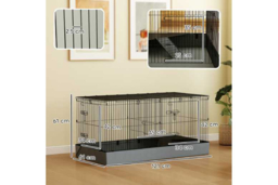 2-in-1 Guinea Pig, Rabbit & Small Pet Cage - Multi-Zone Indoor Playpen, Easy Clean Waterproof Hutch - thumbnail 7
