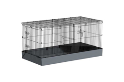 2-in-1 Guinea Pig, Rabbit & Small Pet Cage - Multi-Zone Indoor Playpen, Easy Clean Waterproof Hutch - thumbnail 5