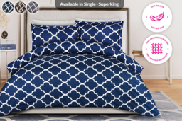 PRICE DROP! All Seasons Printed Coverless Microfibre Duvet - Hypoallergenic, Machine Washable, 4 Sizes, Modern Design - thumbnail 8