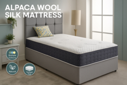 PRICE DROP! 1000 Pocket Sprung Alpaca Wool Silk Hybrid Mattress - 5 Sizes - thumbnail 6