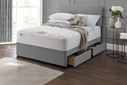Grey Ottoman Divan Bed Set — Storage Drawers & Orthopaedic Memory Mattress - thumbnail 5