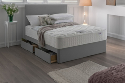 Grey Ottoman Divan Bed Set — Storage Drawers & Orthopaedic Memory Mattress - thumbnail 8