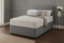 Grey Ottoman Divan Bed Set — Storage Drawers & Orthopaedic Memory Mattress - thumbnail 3