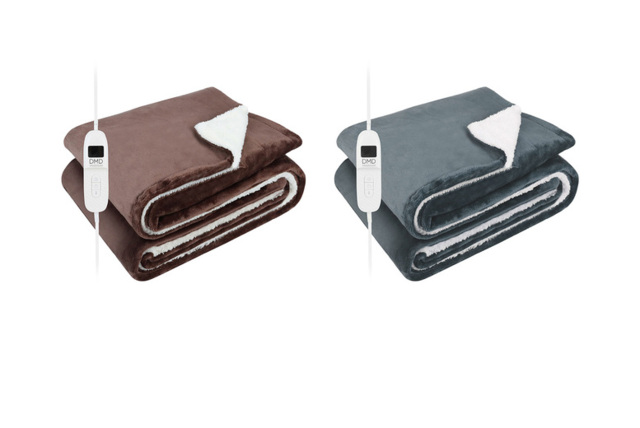 Ultra Soft Electric Heated Sherpa Fleece Blanket - 2 Colours - image 1