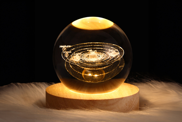 3D Galaxy Crystal Ball Night Light - image 1