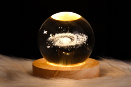 3D Galaxy Crystal Ball Night Light - thumbnail 3