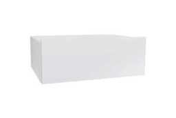 White Wall-Mounted Bedside Table with Drawer - Contemporary Space-Saving Bedroom Storage, Melamine-Faced, 10kg Capacity - thumbnail 2
